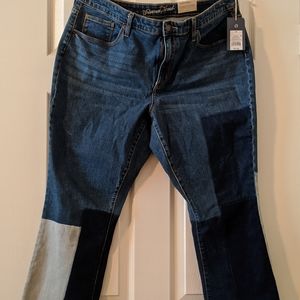 18 Universal Thread Patchwork Denim Crop Jeans